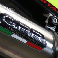 Esapament GPR compatibil cu Fantic Motor XEF 125 2021 Evacuare slip-on omologata, inclusiv db killer detașabil și cot de legătură,M3 Inox 