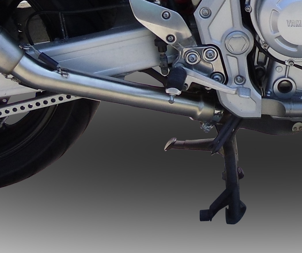 Exhaust compatible with Yamaha Fzs 1000 Fazer 2001-2005, Furore Nero, Homologated legal slip-on exhaust including removable db killer and link pipe