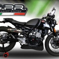 Esapament GPR compatibil cu F.B. Mondial Hps 300 Pagani 2021 Evacuare slip-on omologata, inclusiv db killer detașabil și cot de legătură,Deeptone Inox