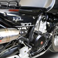 Esapament GPR compatibil cu F.B. Mondial Hps 300 Pagani 2021 Evacuare slip-on omologata, inclusiv db killer detașabil și cot de legătură,Deeptone Inox