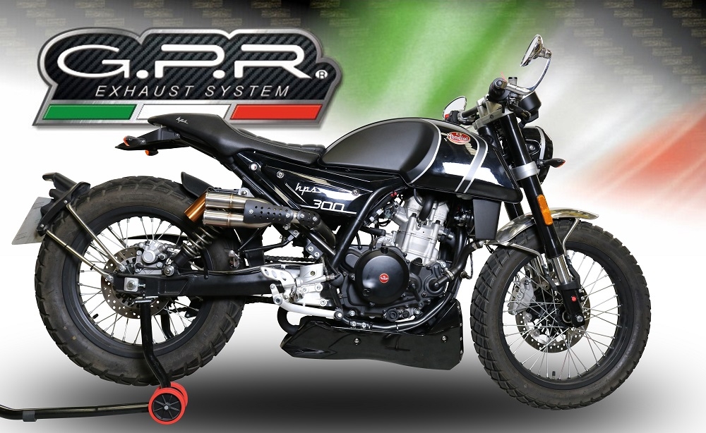 Exhaust compatible with F.B. Mondial Hps 300 Pagani 2021-2022, F205, Homologated legal slip-on exhaust including removable db killer and link pipe