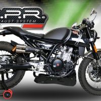 Exhaust compatible with F.B. Mondial Hps 300 Pagani 2021-2022, F205, Homologated legal slip-on exhaust including removable db killer and link pipe