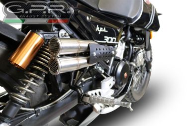 Esapament GPR compatibil cu F.B. Mondial Hps 300 2018 Evacuare slip-on omologata, inclusiv db killer detașabil și cot de legătură,F205
