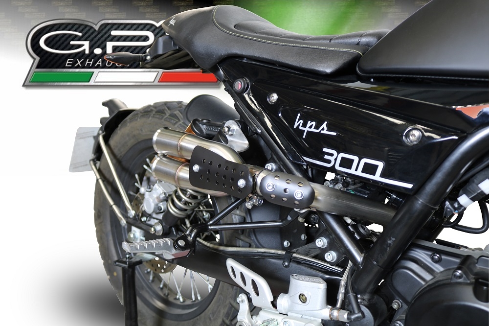 Exhaust compatible with F.B. Mondial Hps 300 Pagani 2021-2022, F205, Homologated legal slip-on exhaust including removable db killer and link pipe
