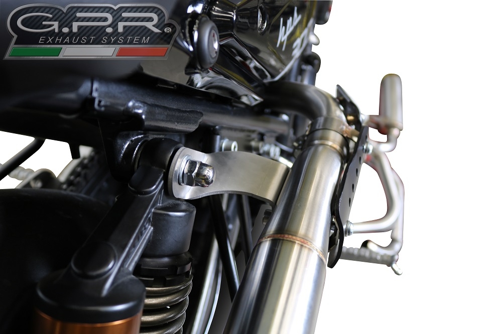 Exhaust compatible with F.B. Mondial Hps 300 Pagani 2021-2022, F205, Homologated legal slip-on exhaust including removable db killer and link pipe