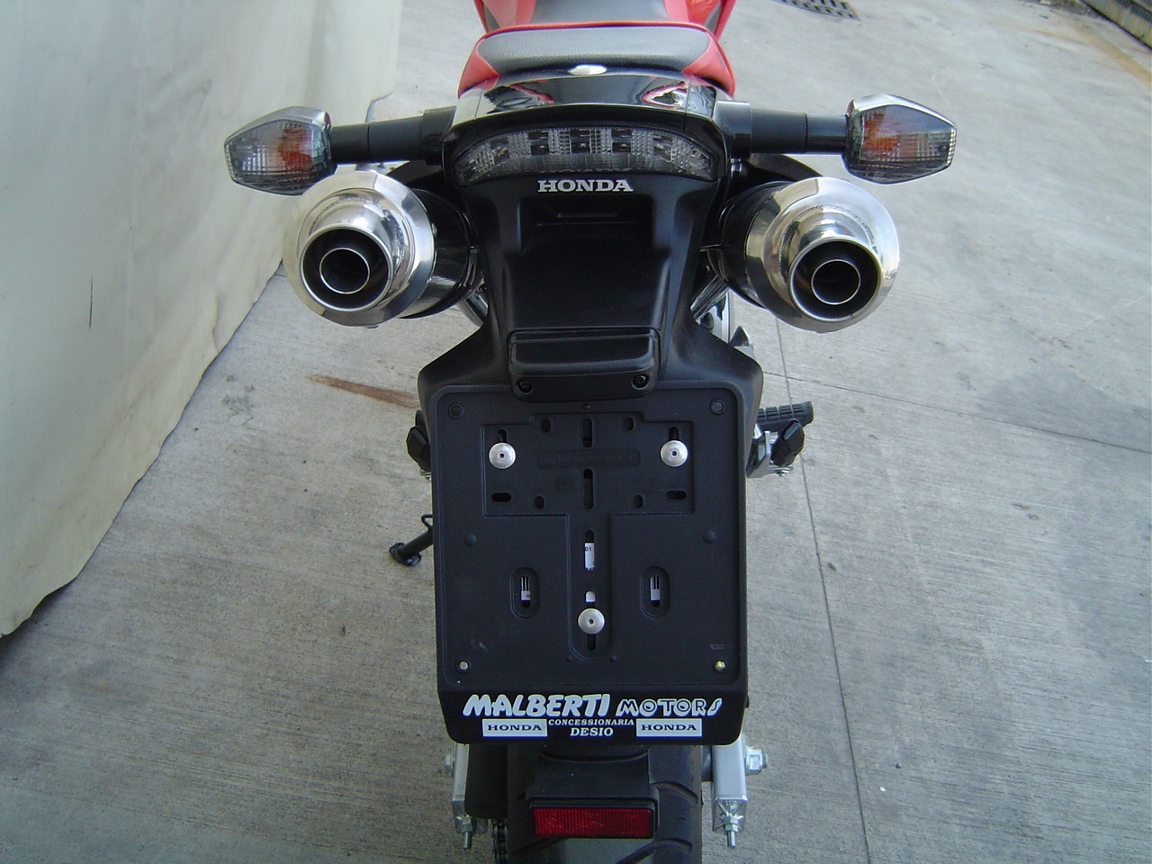 Exhaust compatible with Honda Fmx 650 2005-2008, Inox Tondo, Dual Homologated legal slip-on exhaust including removable db killers and link pipes