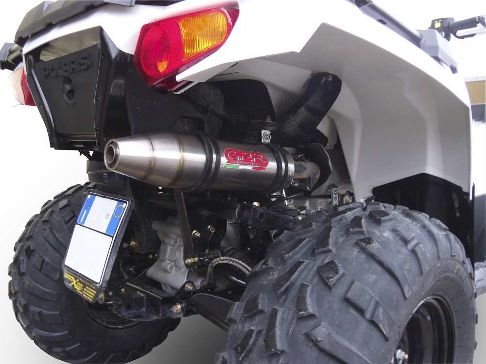 Exhaust compatible with Polaris Predator 500 2003-2010, Deeptone Atv, Homologated legal full system exhaust, including removable db killer