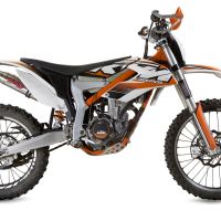 Esapament GPR compatibil cu Ktm Freeride 350 4T 2012 Evacuare cu dublă omologare legală, inclusiv db killers și coturi de legătură detașabile,Deeptone Inox