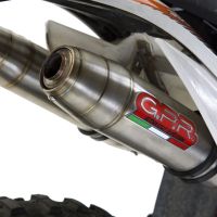 Esapament GPR compatibil cu Ktm Freeride 350 4T 2012 Evacuare cu dublă omologare legală, inclusiv db killers și coturi de legătură detașabile,Deeptone Inox
