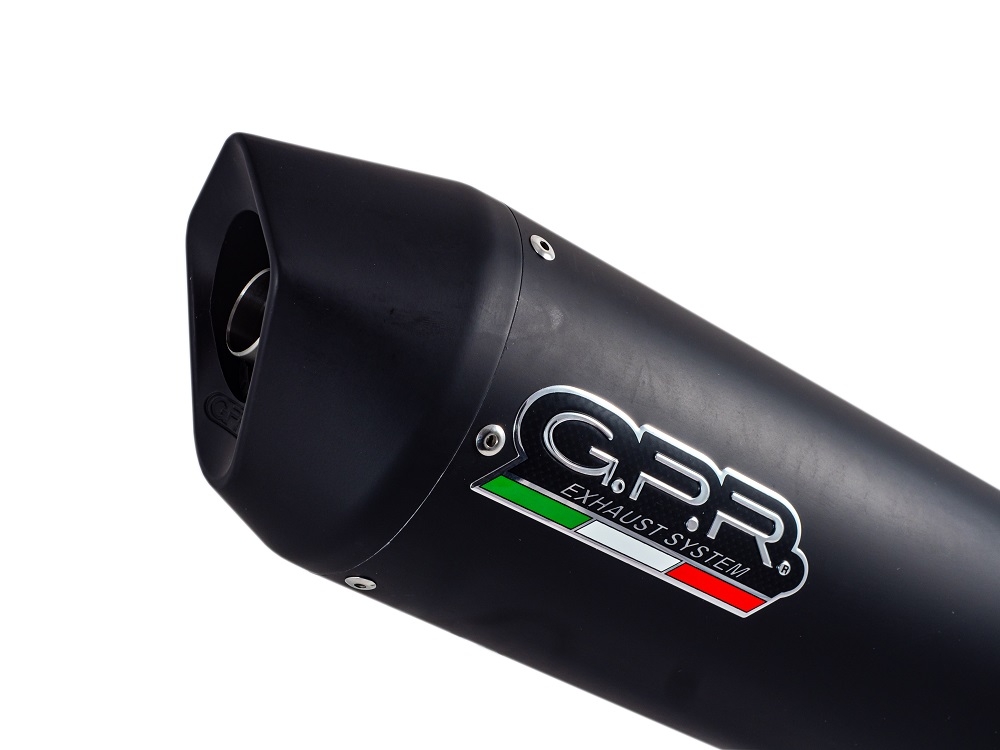 Exhaust compatible with Aprilia Dorsoduro 900 2017-2020, Furore Nero, Dual racing slip-on exhaust including link pipes