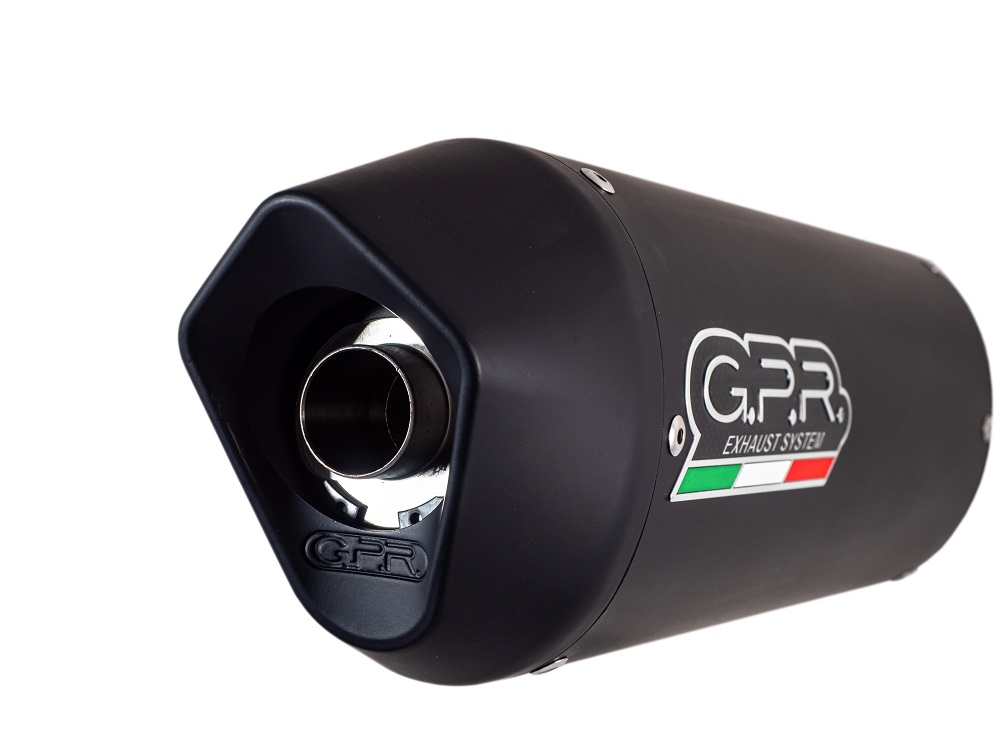 Exhaust compatible with Aprilia Dorsoduro 900 2017-2020, Furore Nero, Dual racing slip-on exhaust including link pipes