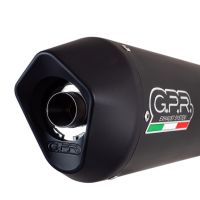 Exhaust compatible with Aprilia Dorsoduro 900 2017-2020, Furore Nero, Dual racing slip-on exhaust including link pipes
