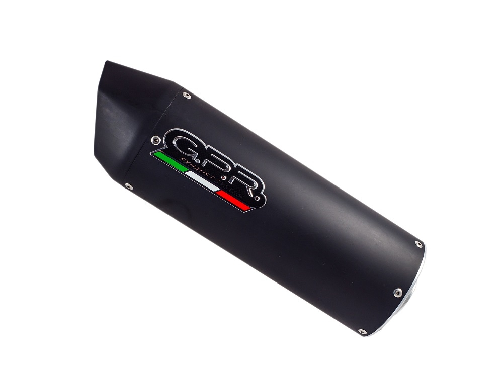 Exhaust compatible with Aprilia Dorsoduro 900 2017-2020, Furore Nero, Dual racing slip-on exhaust including link pipes