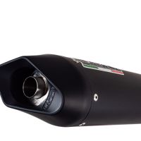 Exhaust compatible with Aprilia Dorsoduro 900 2017-2020, Furore Nero, Dual racing slip-on exhaust including link pipes