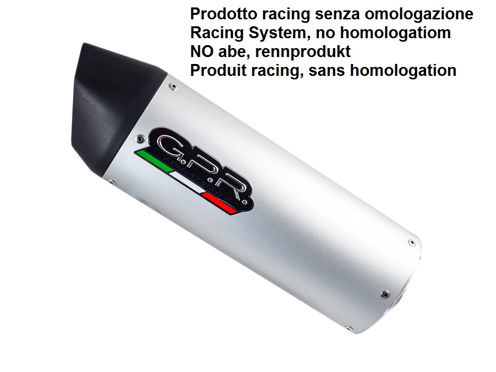 Exhaust compatible with Tuning TUNING 1980-2021, Furore alluminio, Universal racing silencer, without link pipe