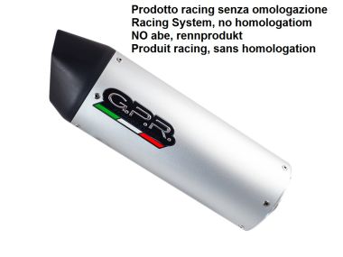 Exhaust compatible with Tuning TUNING 1980-2021, Furore alluminio, Universal racing silencer, without link pipe