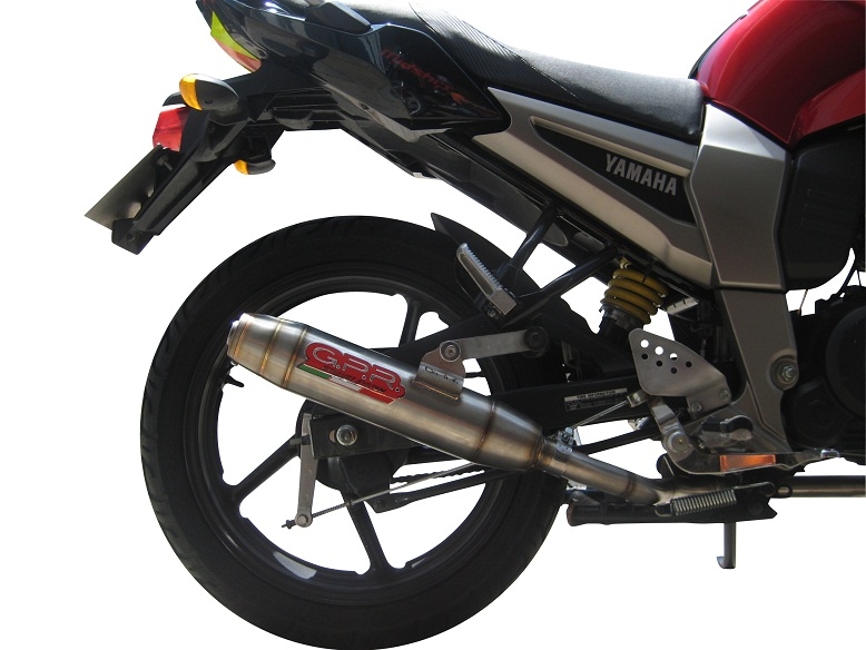 Exhaust compatible with Yamaha FZ 16 Byson 160 2010-2010, Deeptone Inox, Homologated legal full system exhaust, including removable db killer