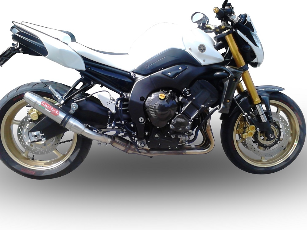 Esapament GPR compatibil cu Yamaha Fz 8  2010 Evacuare slip-on omologata, inclusiv db killer detașabil și cot de legătură,Deeptone Inox