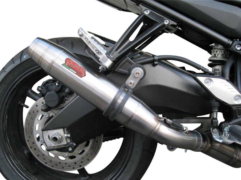 Esapament GPR compatibil cu Yamaha Fz 8  2010 Evacuare slip-on omologata, inclusiv db killer detașabil și cot de legătură,Deeptone Inox