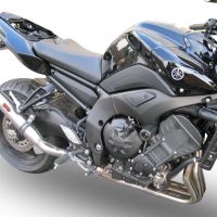 Esapament GPR compatibil cu Yamaha Fz 8  2010 Evacuare slip-on omologata, inclusiv db killer detașabil și cot de legătură,Deeptone Inox