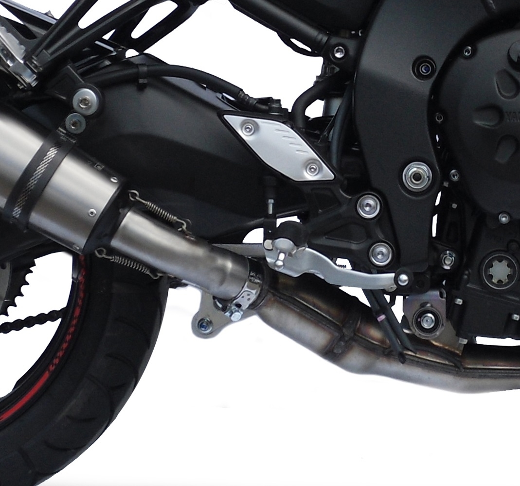 Exhaust compatible with Yamaha Fz 8 2010-2016, Albus Ceramic, Homologated legal slip-on exhaust including removable db killer and link pipe