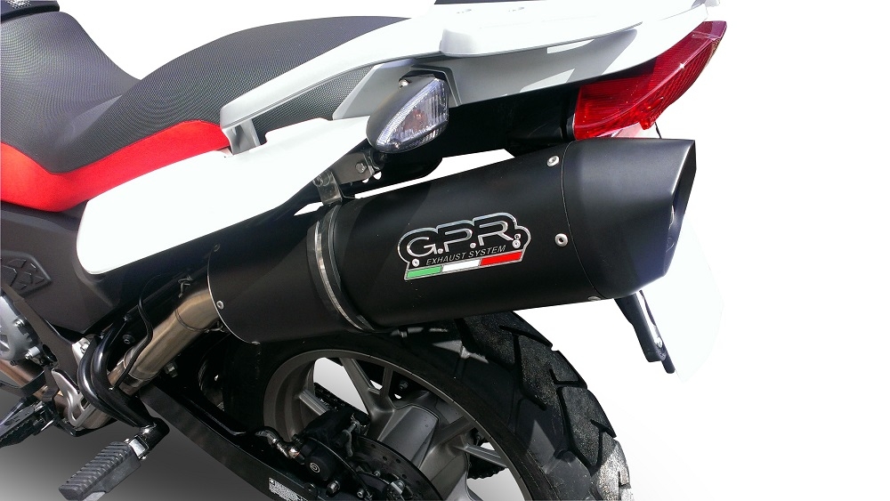 Esapament GPR compatibil cu Bmw G 650 Gs -Sertao 2010 Evacuare slip-on omologata, inclusiv db killer detașabil și cot de legătură,Furore Nero