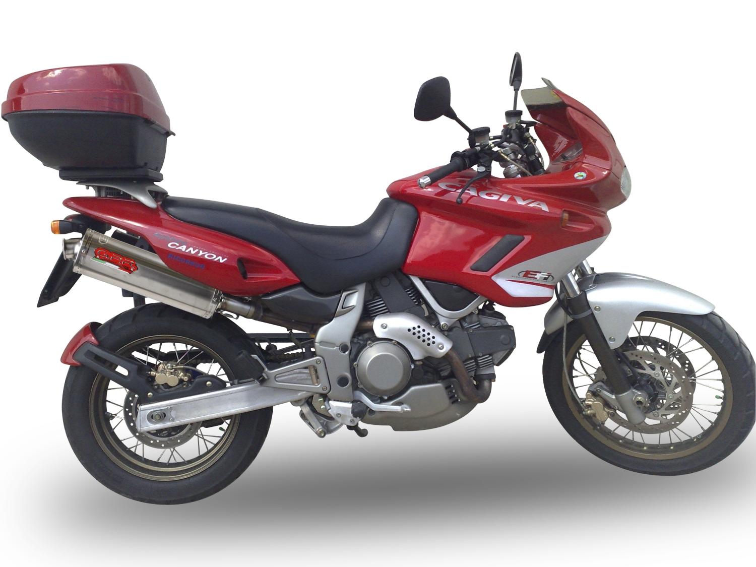 Esapament GPR compatibil cu Cagiva Gran Canyon  1998 Evacuare cu dublă omologare legală, inclusiv db killers și coturi de legătură detașabile,Trioval