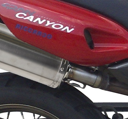 Esapament GPR compatibil cu Cagiva Navigator 1000 2000 Evacuare cu dublă omologare legală, inclusiv db killers și coturi de legătură detașabile,Trioval