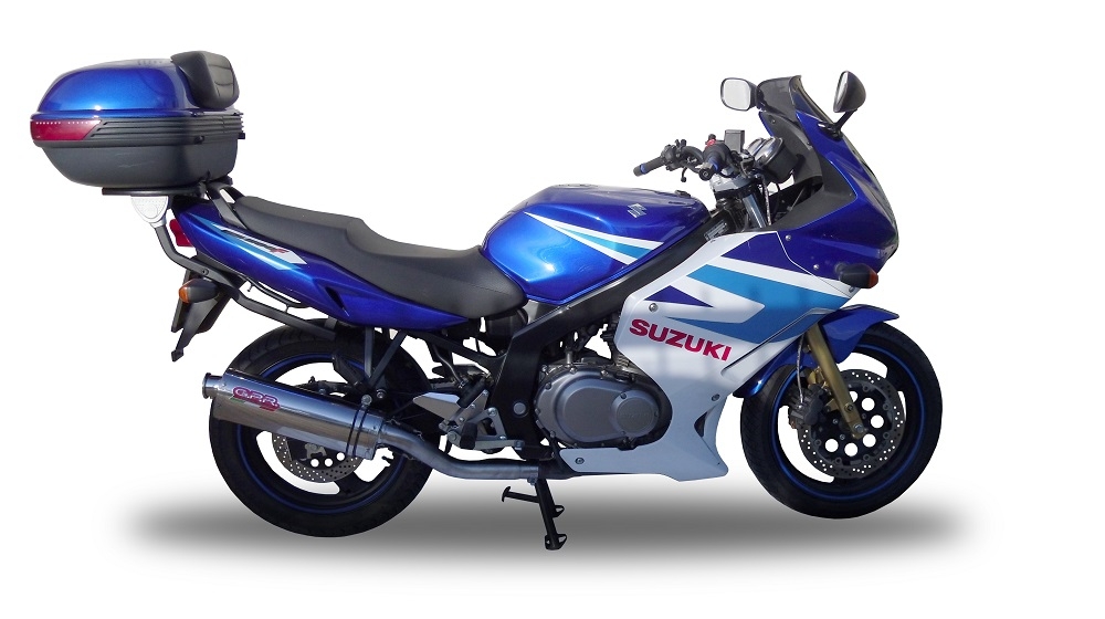 Esapament GPR compatibil cu Suzuki Gs 500 E - F  1989 Evacuare slip-on omologata, inclusiv db killer detașabil și cot de legătură,Trioval