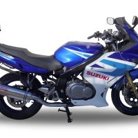 Esapament GPR compatibil cu Suzuki Gs 500 E - F  1989 Evacuare slip-on omologata, inclusiv db killer detașabil și cot de legătură,Trioval