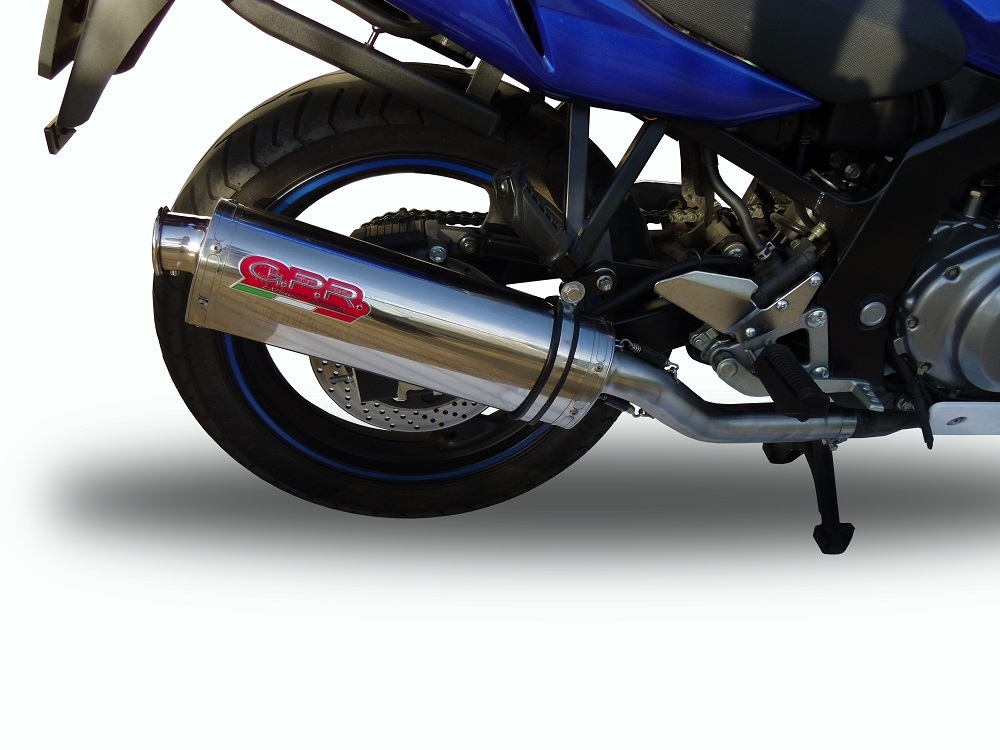 Esapament GPR compatibil cu Suzuki Gs 500 E - F  1989 Evacuare slip-on omologata, inclusiv db killer detașabil și cot de legătură,Trioval