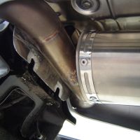 Esapament GPR compatibil cu Suzuki Gsr 600 2006 Evacuare slip-on omologata, inclusiv db killer detașabil și cot de legătură,Titanium Oval 