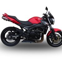 Esapament GPR compatibil cu Suzuki Gsr 600 2006 Evacuare cu dublă omologare legală, inclusiv db killers și coturi de legătură detașabile,Deeptone Inox