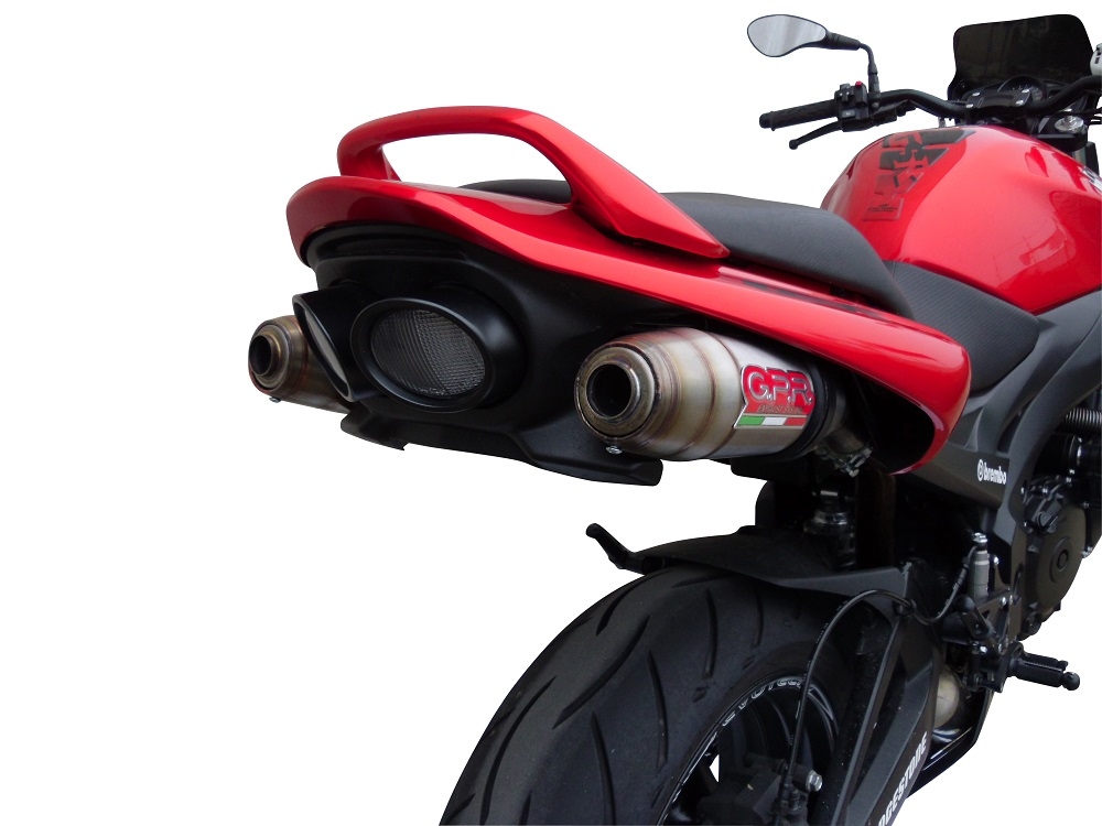 Esapament GPR compatibil cu Suzuki Gsr 600 2006 Evacuare cu dublă omologare legală, inclusiv db killers și coturi de legătură detașabile,Deeptone Inox