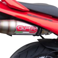 Esapament GPR compatibil cu Suzuki Gsr 600 2006 Evacuare cu dublă omologare legală, inclusiv db killers și coturi de legătură detașabile,Deeptone Inox
