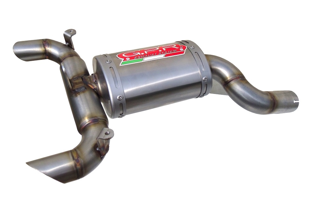 Esapament GPR compatibil cu Suzuki Gsr 600 2006 Evacuare slip-on omologata, inclusiv db killer detașabil și cot de legătură,Titanium Oval 