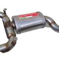 Esapament GPR compatibil cu Suzuki Gsr 600 2006 Evacuare slip-on omologata, inclusiv db killer detașabil și cot de legătură,Titanium Oval 