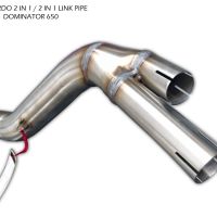 Esapament GPR compatibil cu Honda Dominator Nx 650  1988 Sistem de evacuare omologat complet, inclusiv db killer detașabil,Trioval