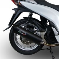 Exhaust compatible with Honda Dylan 150 2000-2006, Furore Nero, Homologated legal full system exhaust, including removable db killer
