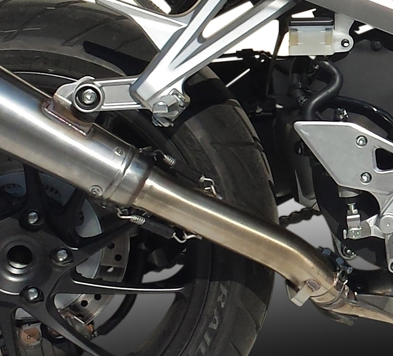 Esapament GPR compatibil cu Honda Crossrunner 800 Vfr 800 X 2017 Evacuare slip-on omologata, inclusiv db killer detașabil și cot de legătură,Powercone Evo