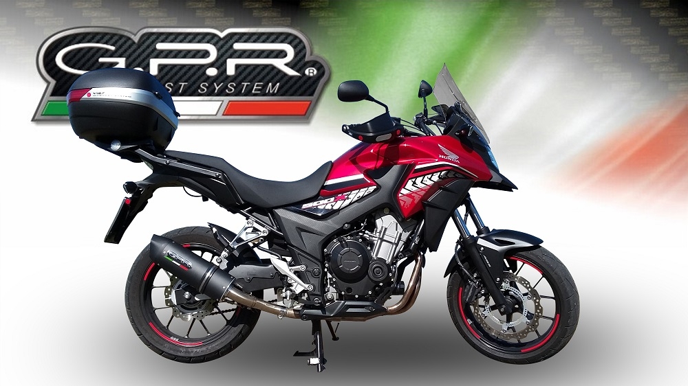 Esapament GPR compatibil cu Honda Cb 400 X 2016 Evacuare slip-on omologata, inclusiv db killer detașabil și cot de legătură,Furore Evo4 Nero
