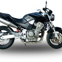 Esapament GPR compatibil cu Honda Hornet 900 - Cb 900 F 2002 Evacuare cu dublă omologare legală, inclusiv db killers și coturi de legătură detașabile,Trioval