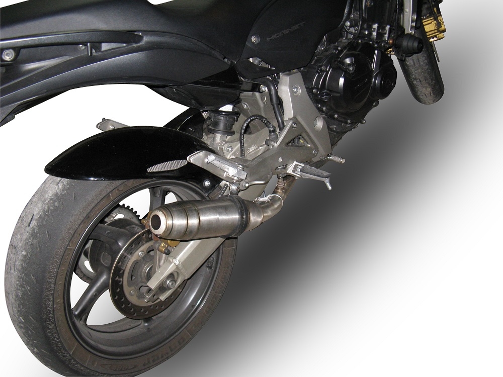Esapament GPR compatibil cu Honda Cbr 600 F 2011 Evacuare slip-on omologata, inclusiv db killer detașabil și cot de legătură,Deeptone Inox