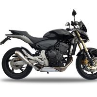 Esapament GPR compatibil cu Honda Hornet Cb 600 F 2007 Evacuare slip-on omologata, inclusiv db killer detașabil și cot de legătură,Powercone Evo
