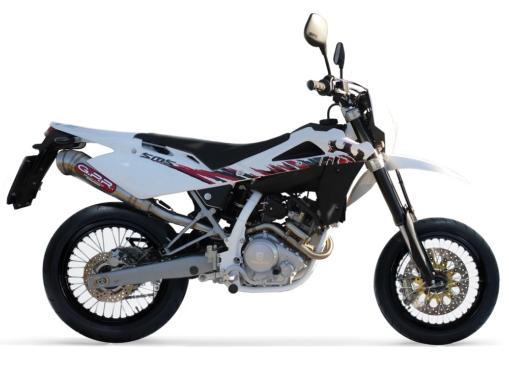 Esapament GPR compatibil cu Husqvarna Smr 125 4T  2010 Evacuare slip-on omologata, inclusiv db killer detașabil și cot de legătură,Powercone Evo