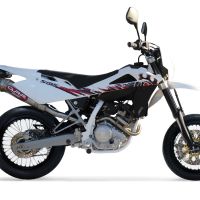 Esapament GPR compatibil cu Husqvarna Smr 125 4T  2010 Evacuare slip-on omologata, inclusiv db killer detașabil și cot de legătură,Powercone Evo