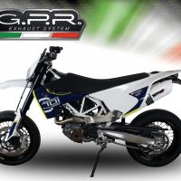 Exhaust compatible with Husqvarna Enduro 701 2015-2016, Albus Ceramic, Homologated legal slip-on exhaust including removable db killer, link pipe and catalyst