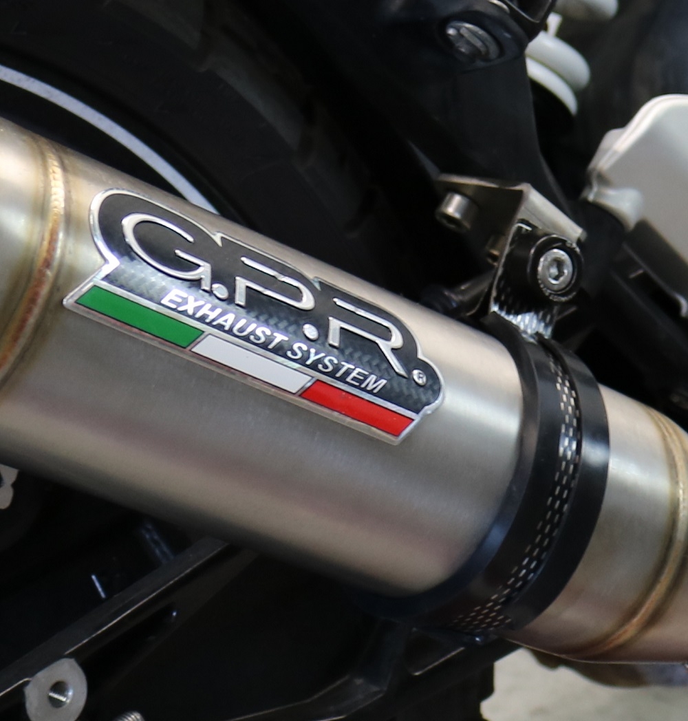 Esapament GPR compatibil cu Husqvarna Svartpilen 401 2020 Evacuare slip-on omologata, inclusiv db killer detașabil și cot de legătură,Deeptone Inox