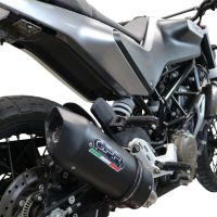 Esapament GPR compatibil cu Husqvarna Svartpilen 401 2021 Evacuare slip-on omologata, inclusiv db killer detașabil și cot de legătură,Furore Evo4 Nero