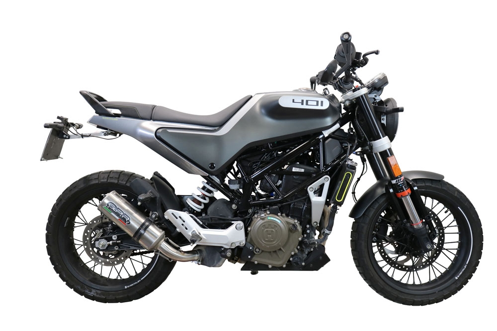 Exhaust compatible with Husqvarna Vitpilen 401 2020-2020, M3 Inox , Homologated legal slip-on exhaust including removable db killer and link pipe
